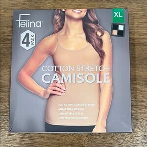 ❤️SOLD❤️Felina Cotton Stretch Camisole - Nude